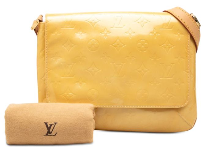 Louis Vuitton Yellow Monogram Vernis Thompson Street Giallo - vista 9