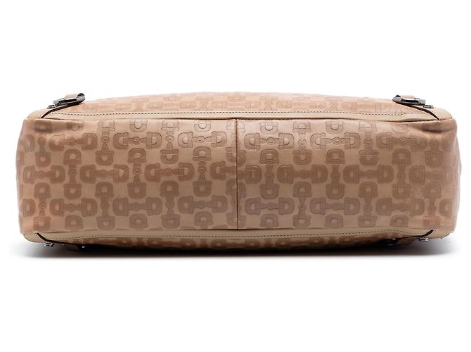 Tote Abbey D Ring Horsebit in pelle marrone Gucci Marrone chiaro - vista 3