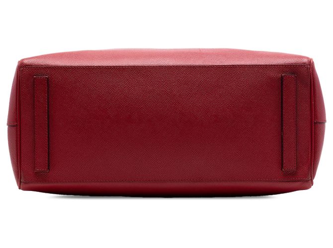 Borsa shopper Prada Red Saffiano Lux a doppio manico Rosso - vista 3