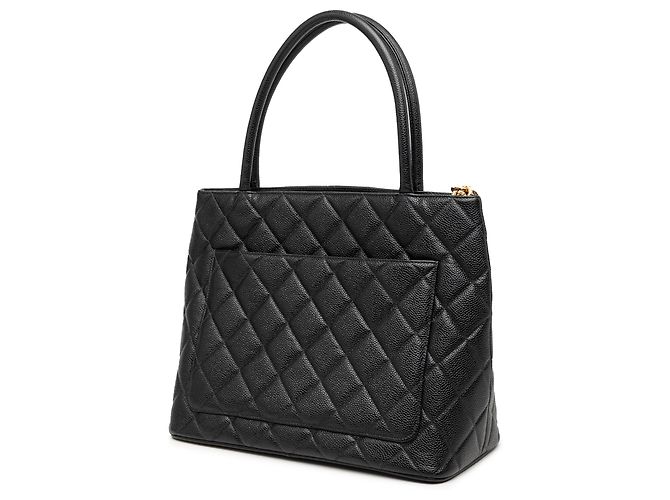 Tote Chanel Black Caviar Medallion Negro - vista 2