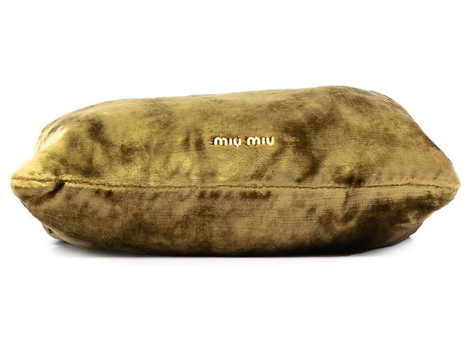 Tote in velluto dorato Miu Miu D'oro - vista 3