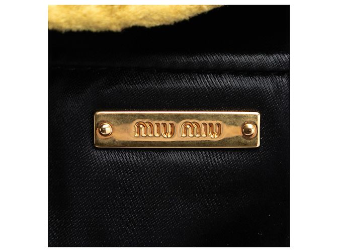 Tote in velluto dorato Miu Miu D'oro - vista 5