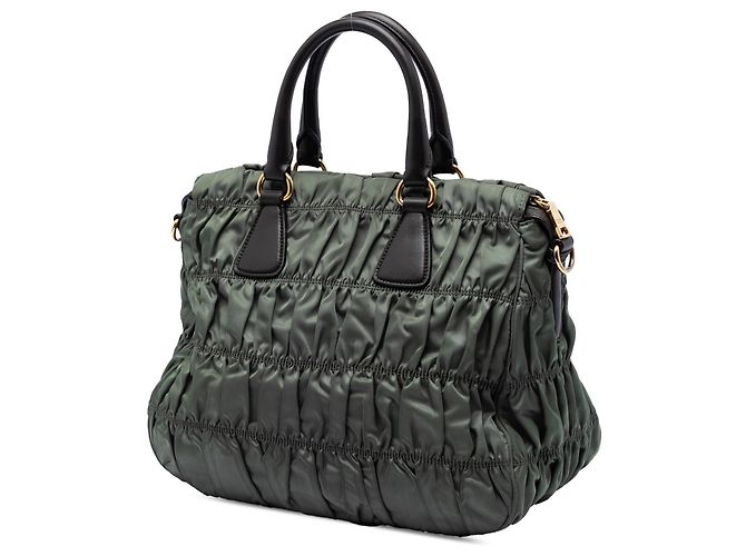 Borsa Prada Green Tessuto Gaufre Verde Verde oliva - vista 2