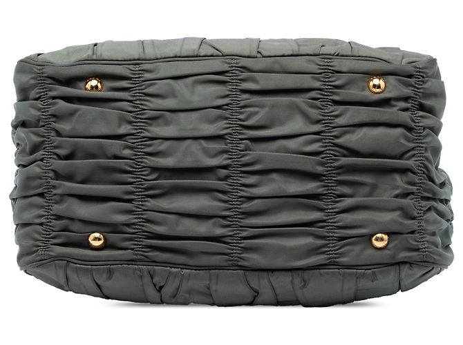 Borsa Prada Green Tessuto Gaufre Verde Verde oliva - vista 3