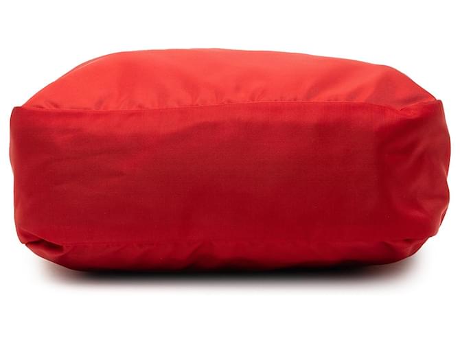 Borsa a tracolla Prada Red Tessuto Zip Top Rosso - vista 3