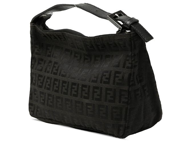 Fendi Zucchino Canvas Handtasche in Grau Braun Anthrazitgrau - Ansicht 2