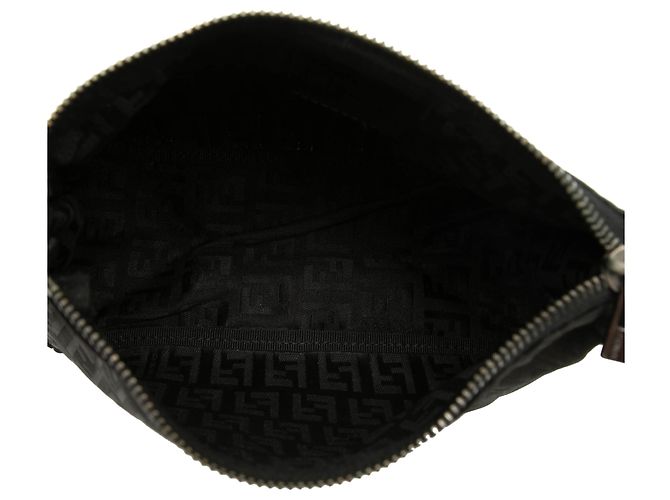 Fendi Zucchino Canvas Handtasche in Grau Braun Anthrazitgrau - Ansicht 4
