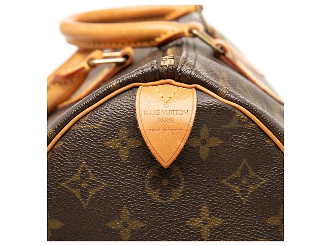 Louis Vuitton Marrone Monogram Speedy 35 - vista 5