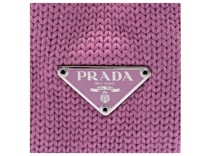Prada Tote aus rosa Strickwolle Pink - Ansicht 5