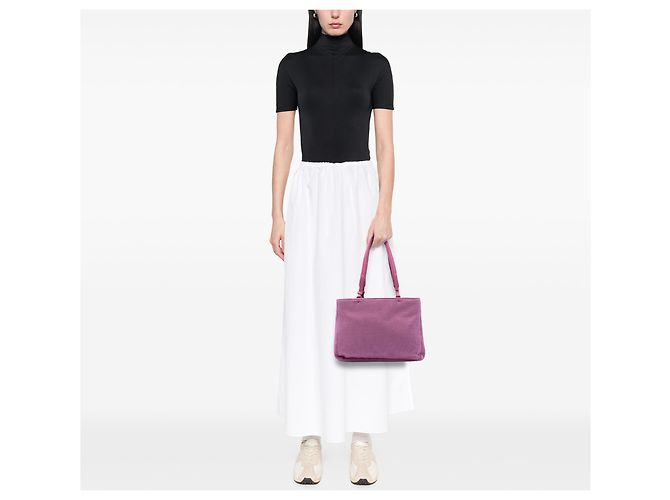 Prada Tote aus rosa Strickwolle Pink - Ansicht 6