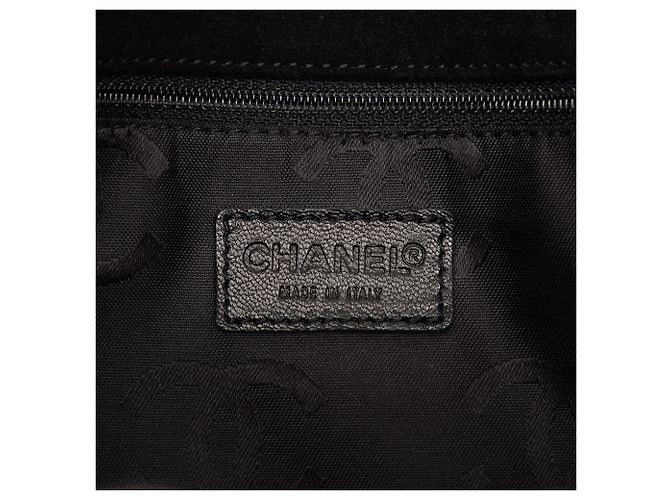 Chanel Black CC Stitched Wildleder-Tote Schwarz - Ansicht 5