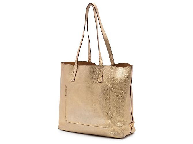 Tote Prada Gold Metallic Vitello Daino D'oro - vista 2