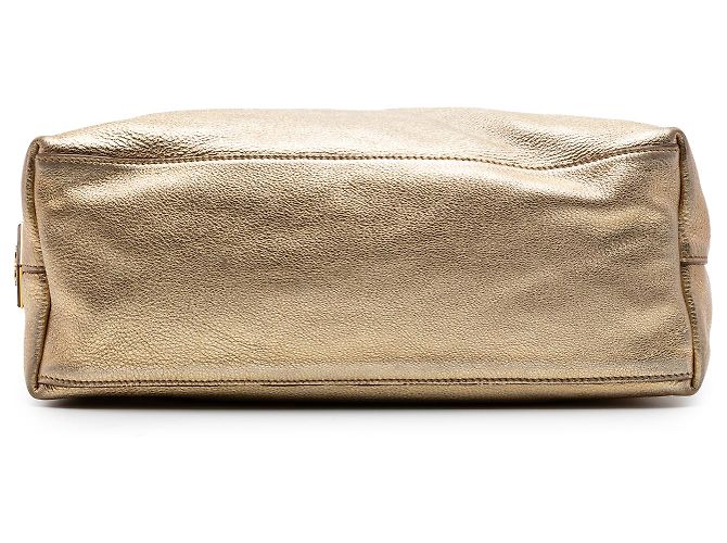 Tote Prada Gold Metallic Vitello Daino D'oro - vista 3