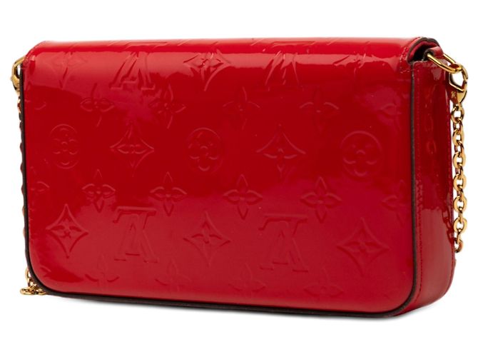 Pochette Félicie Louis Vuitton Pochette Felicie in Monogram Vernis rosso - vista 2