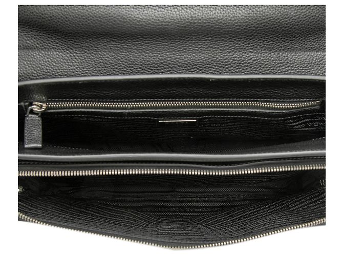 Borsa Business in Pelle Nera Prada Nero - vista 4