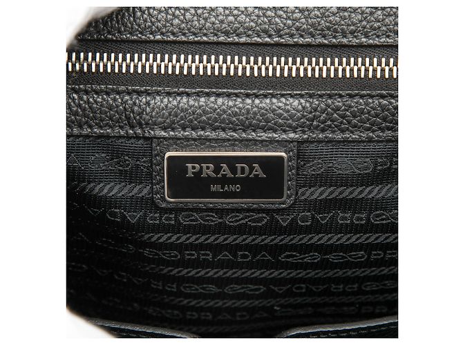 Borsa Business in Pelle Nera Prada Nero - vista 5