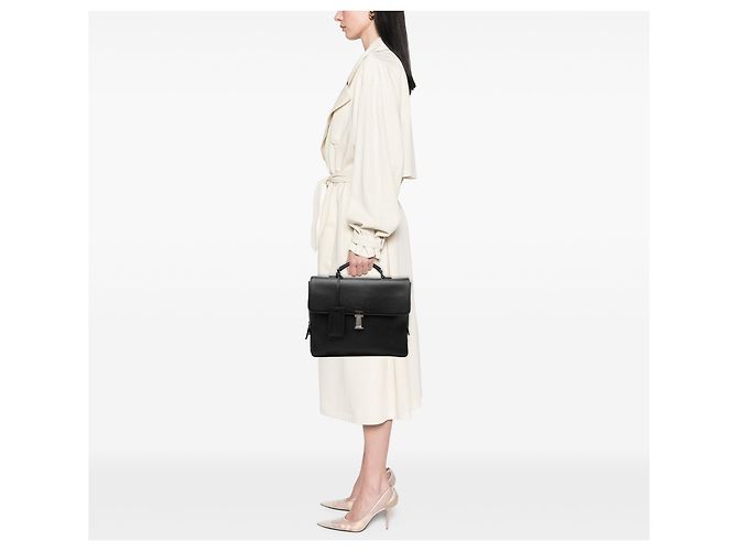 Borsa Business in Pelle Nera Prada Nero - vista 6