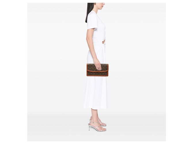 Louis Vuitton Pochette Dame GM Marrone Monogram - vista 7
