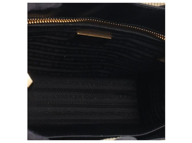 Borsa Prada Symbole Triangolo in tela marrone piccola - vista 3