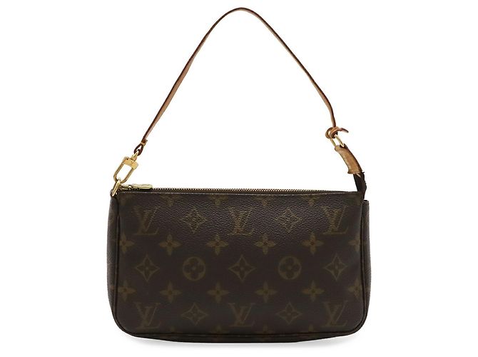 Borsa Louis Vuitton Monogram Pochette Accessoires Marrone - vista 2