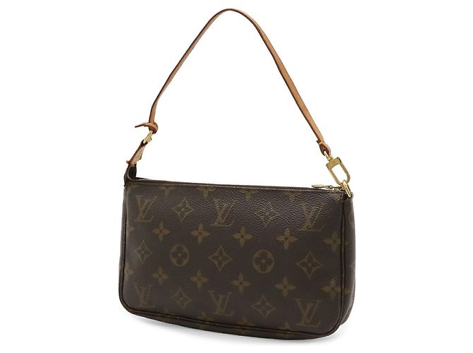 Borsa Louis Vuitton Monogram Pochette Accessoires Marrone - vista 3