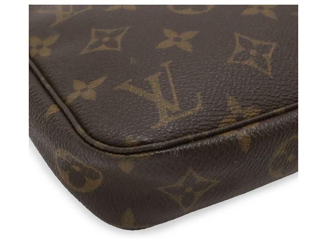 Borsa Louis Vuitton Monogram Pochette Accessoires Marrone - vista 4