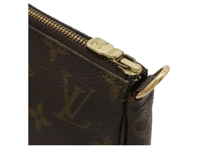 Borsa Louis Vuitton Monogram Pochette Accessoires Marrone - vista 5