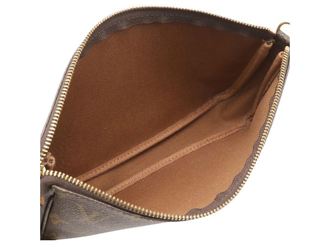 Borsa Louis Vuitton Monogram Pochette Accessoires Marrone - vista 8