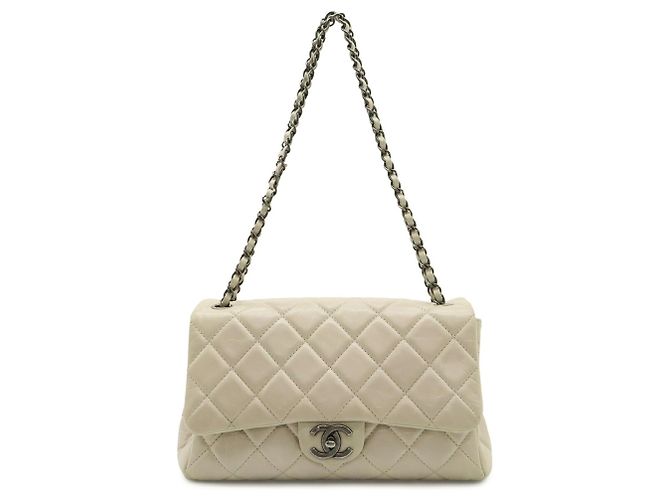 Borsa a Spalla Chanel Matelassé Chain Beige Sabbia - vista 2