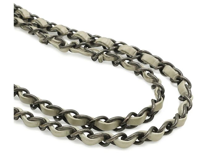 Borsa a Spalla Chanel Matelassé Chain Beige Sabbia - vista 6