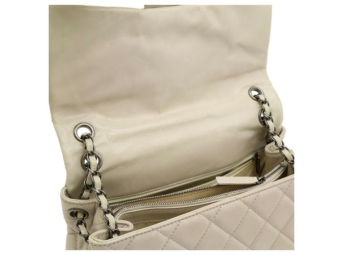 Borsa a Spalla Chanel Matelassé Chain Beige Sabbia - vista 7