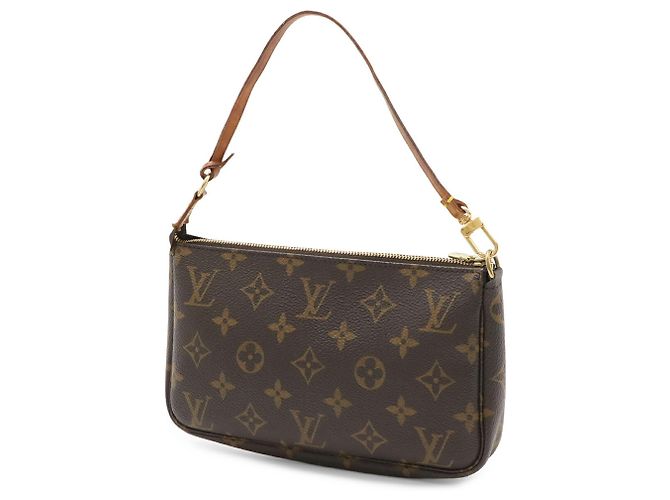 Borsa Louis Vuitton Monogram Pochette Accessoires Marrone - vista 3