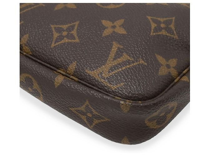 Borsa Louis Vuitton Monogram Pochette Accessoires Marrone - vista 4