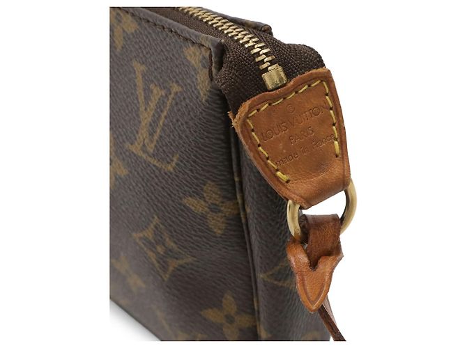 Borsa Louis Vuitton Monogram Pochette Accessoires Marrone - vista 6