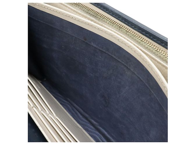 Borsa a tracolla con catena GUCCI GG Marmont Crudo Blu navy - vista 6