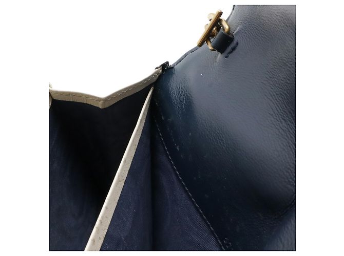 Borsa a tracolla con catena GUCCI GG Marmont Crudo Blu navy - vista 7