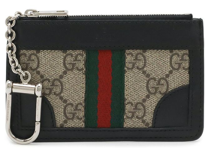 Monedero Gucci GG Supreme Castaño Negro Roja Verde - vista 2