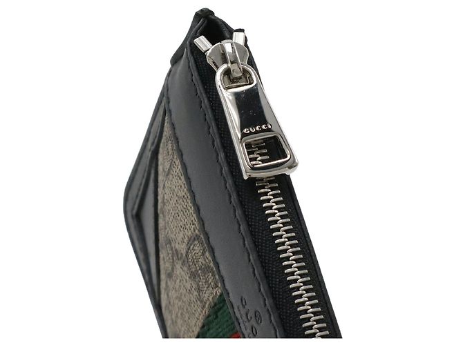 Monedero Gucci GG Supreme Castaño Negro Roja Verde - vista 6