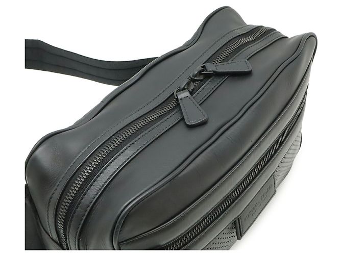 Borsa a tracolla in pelle Bottega Veneta Nero - vista 7