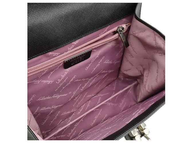 Borsa Salvatore Ferragamo Gancini Nero - vista 8