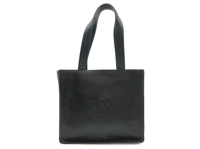 Borsa Tote CHANEL Camellia Coco Mark Nero - vista 2