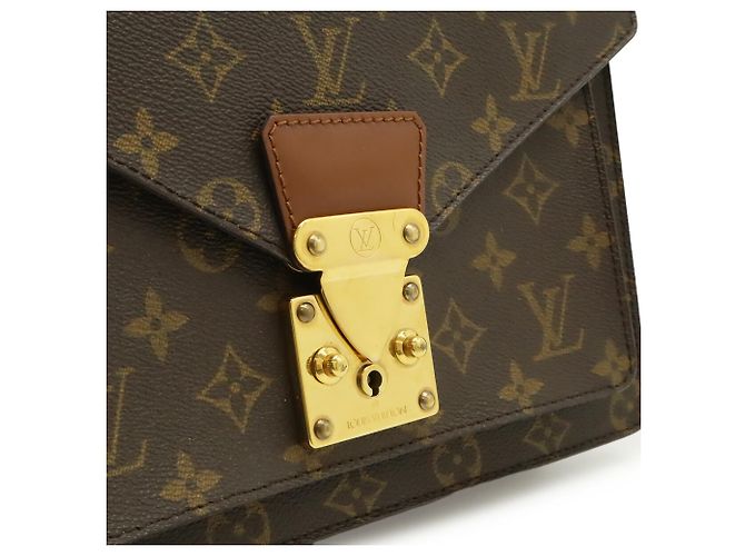 Borsa Louis Vuitton Monogram Monceau 26 Marrone - vista 10