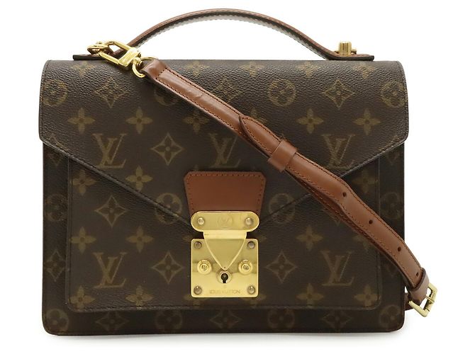 Borsa Louis Vuitton Monogram Monceau 26 Marrone - vista 2