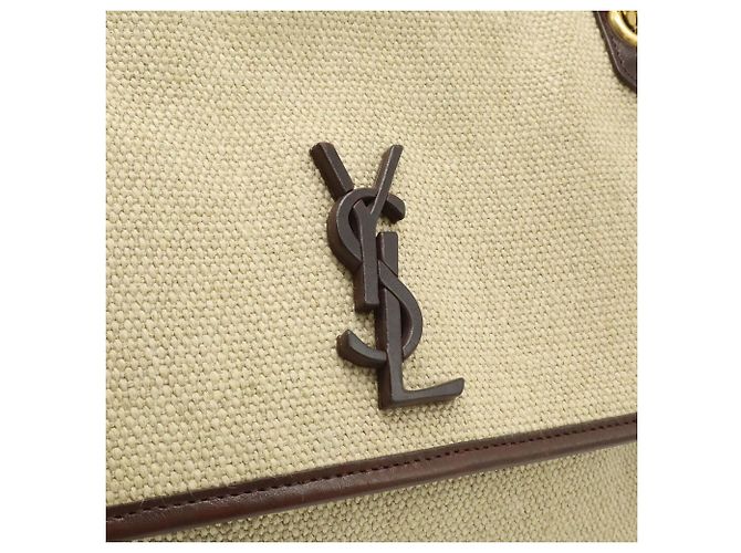Yves Saint Laurent SAINT LAURENT PARIS YSL NIKI Bolso de Hombro con Cadena Medium Beige Marrón oscuro - vista 10