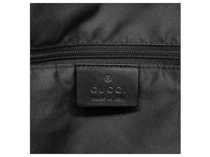 Gucci GG Nylon and Leather Shoulder Bag Black - view 10