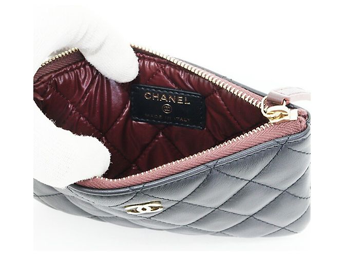 Monedero Chanel Classic Black Lambskin Negro - vista 3