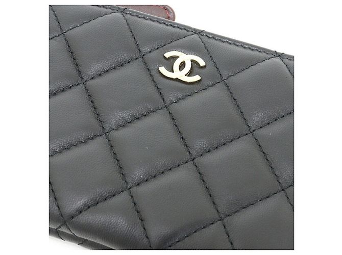 Monedero Chanel Classic Black Lambskin Negro - vista 4