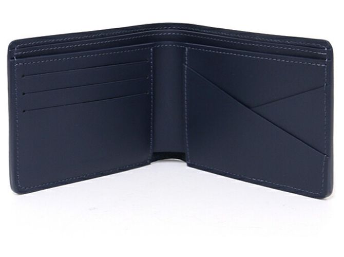 Louis Vuitton Portefeuille Multiple Bi-fold Wallet Blu Blu navy - vista 5