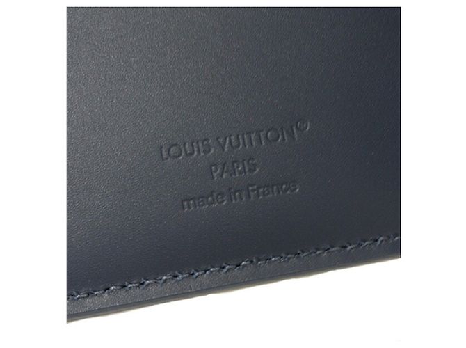 Louis Vuitton Portefeuille Multiple Bi-fold Wallet Blu Blu navy - vista 6