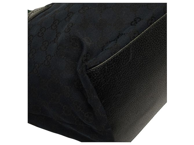 Borsa Tote Gucci GG Canvas Sherry Line Nero Rosso Verde - vista 5